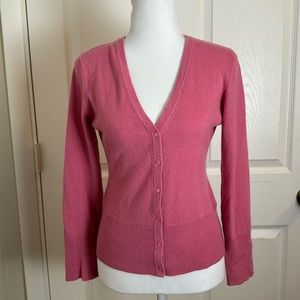 Thomas Pink 100% cashmere button down V-neck  pink sweater - Size Medium